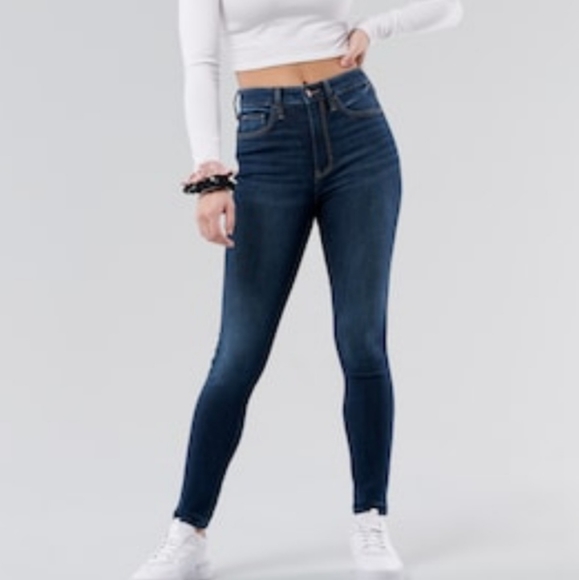 Hollister Denim - NWT Hollister Ultra High-Rise Dark Wash Super Skinny Jeans